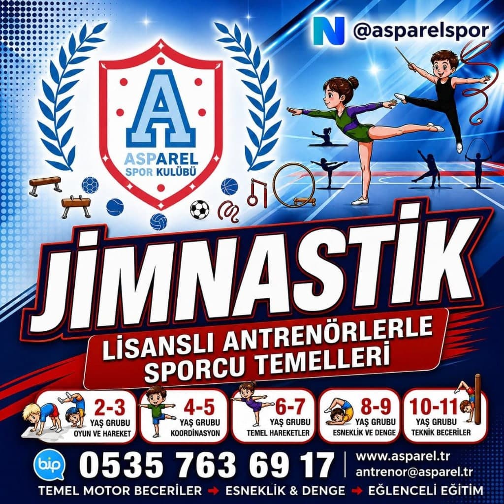 Asparel Jimnastik — lisanslı antrenörlerle sporcu temelleri